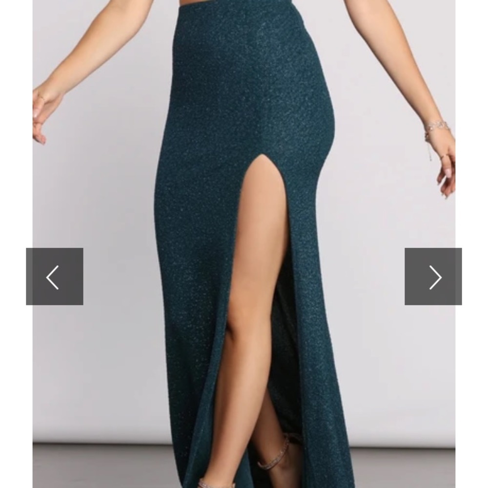 Teal mermaid, maxi skirt